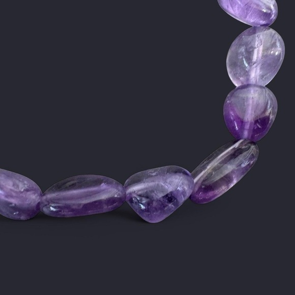 Amethyst Gemstone Bead Bracelet - Picture 5 of 5